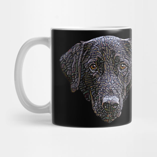 Black Labrador Retriever Face by DoggyStyles